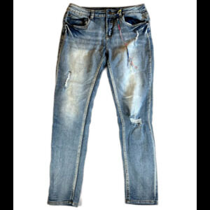 Y2K Lucky Brand Jeans Size 16 Youth Girls Zoe Skinny Low Rise Blue Denim SEE